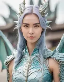 Woman Dragon face swap