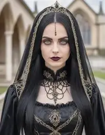 Woman Gothic Fancy Dress face swap