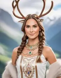 Reindeer Fancy Dress Woman face swap