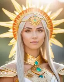 Sun Goddess Cosplay face swap