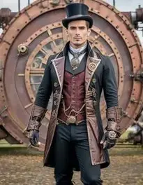 Adult Steampunk Costume Male face swap