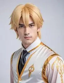 Blonde Anime Wig Male face swap