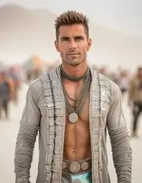 Burningman Outfit face swap