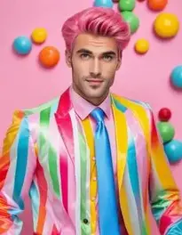 Candy Land Costume For Men face swap