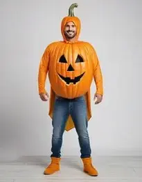Adult Male Pumpkin face swap
