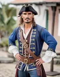 Authentic Pirate Costume Men face swap