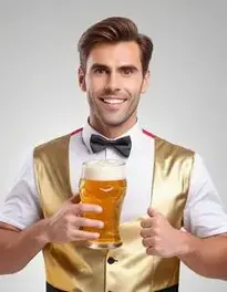 Beer Man Fancy Dress face swap