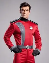 Captain Scarlet Costume Mens face swap