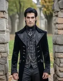 Gothic Halloween Costume For Men face swap