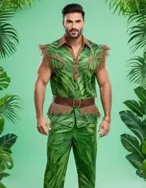 Jungle Theme Party Outfit For Guys face swap