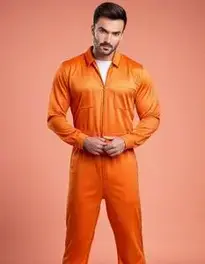 Man Orange Jumpsuit face swap