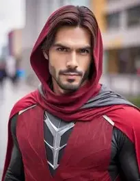 Crimson Cowl Cosplay face swap