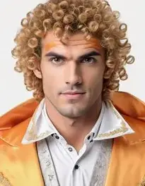 Curly Hair Halloween Costume Male face swap
