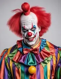 Evil Clown Costume Men face swap