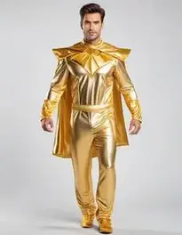 Gold Halloween Costume Men face swap