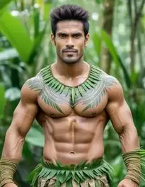 Jungle Man Fancy Dress face swap