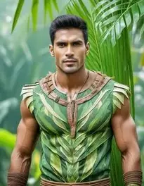 Jungle Theme Costume For Men face swap