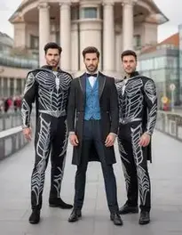 Male Trio Halloween face swap