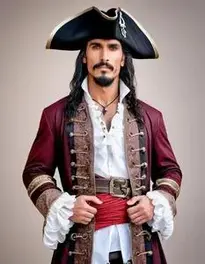Man Authentic Pirate face swap