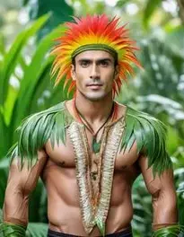 Man Jungle Fancy Dress face swap