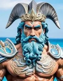 Man Poseidon face swap