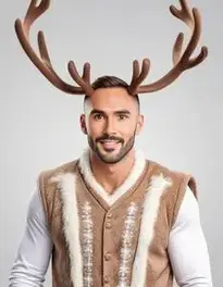 Man Reindeer face swap
