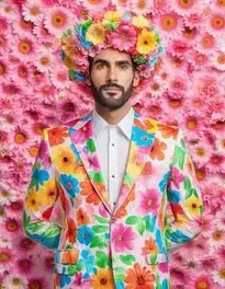 Flower Power Fancy Dress Men face swap