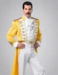 Freddie Mercury Fancy Dress Xxl face swap