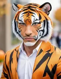 Man Tiger Halloween face swap
