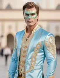 Masquerade Attire For Man face swap