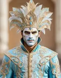 Man Masquerade face swap