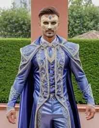 Man Masquerade Party Outfit face swap