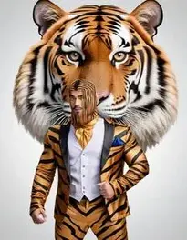 Man Tiger face swap