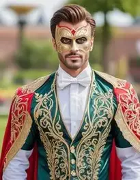 Masquerade Fancy Dress Men face swap