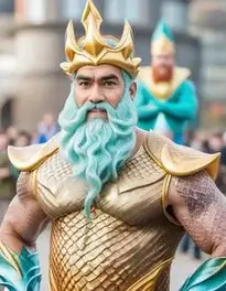 King Triton Costume For Men face swap