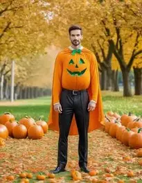 Pumpkin Costume Adult Men face swap