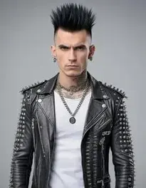Punk Rock Costume Men face swap