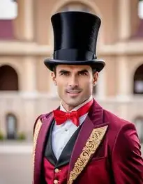 Ring Master Costume Mens face swap