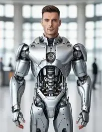 Robot Costume For Men face swap