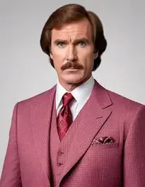 Ron Burgundy Dress face swap