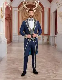 Stag Outfit For Groom face swap