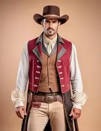 Wild West Costume Mens face swap