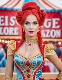 Adult Circus Fancy Dress face swap