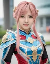 Asian Female Cosplay face swap
