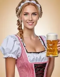 Beer Maid Fancy Dress face swap