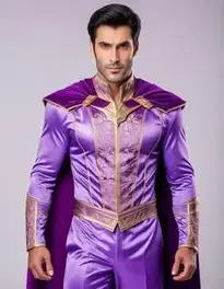 Purple Costume Men face swap