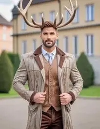 Stag Outfit Man face swap