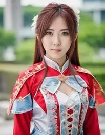 Asian Cosplay Woman face swap