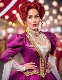 Bearded Lady Greatest Showman face swap