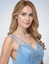 Blue Dress Fancy Dress face swap